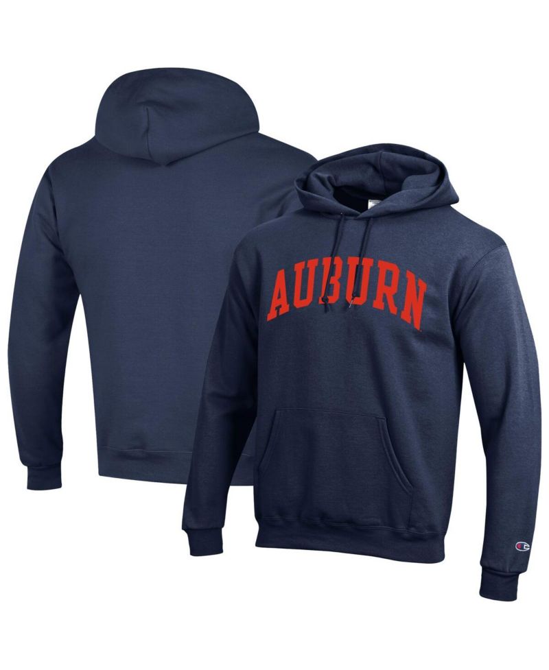 Men's Navy Auburn Tigers Basic Arch Fleece Pullover Hoodie