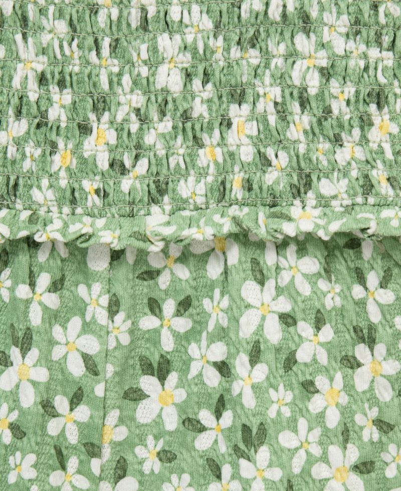 baby Girls' Green Daisy knit Romper and Headband, 2-Piece Set