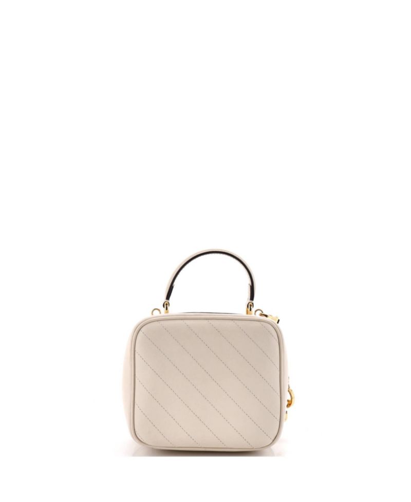 Blondie NM Top Handle Shoulder Bag Diagonal Quilted Leather