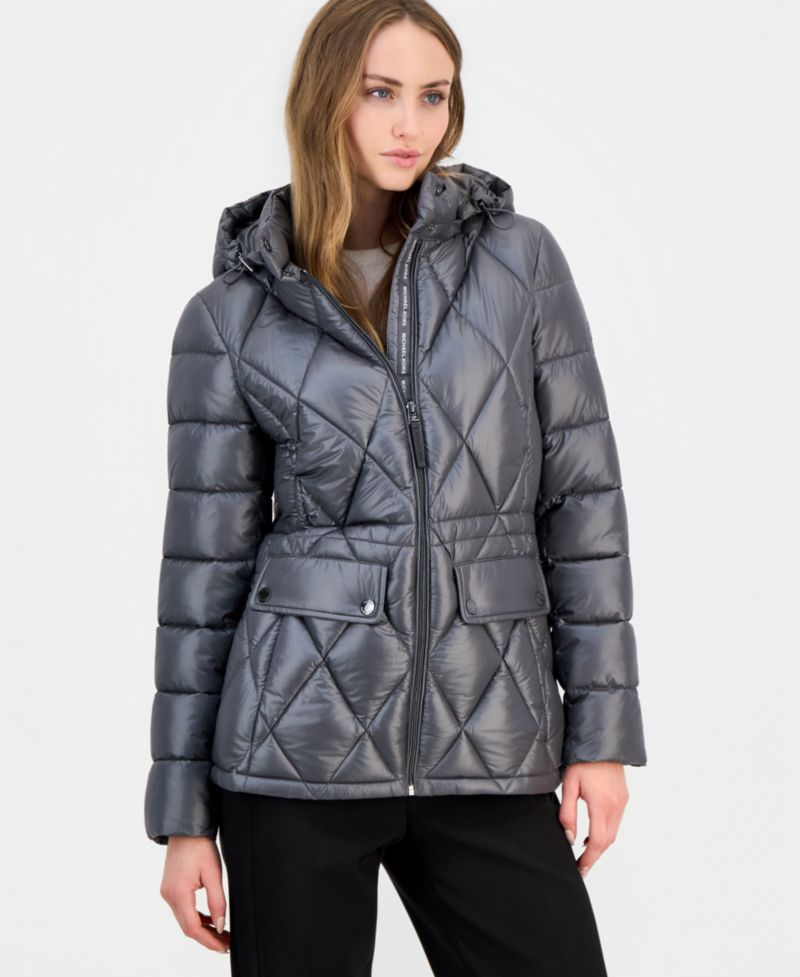Michael Kors Petite Hooded Anorak Puffer Packable Coat