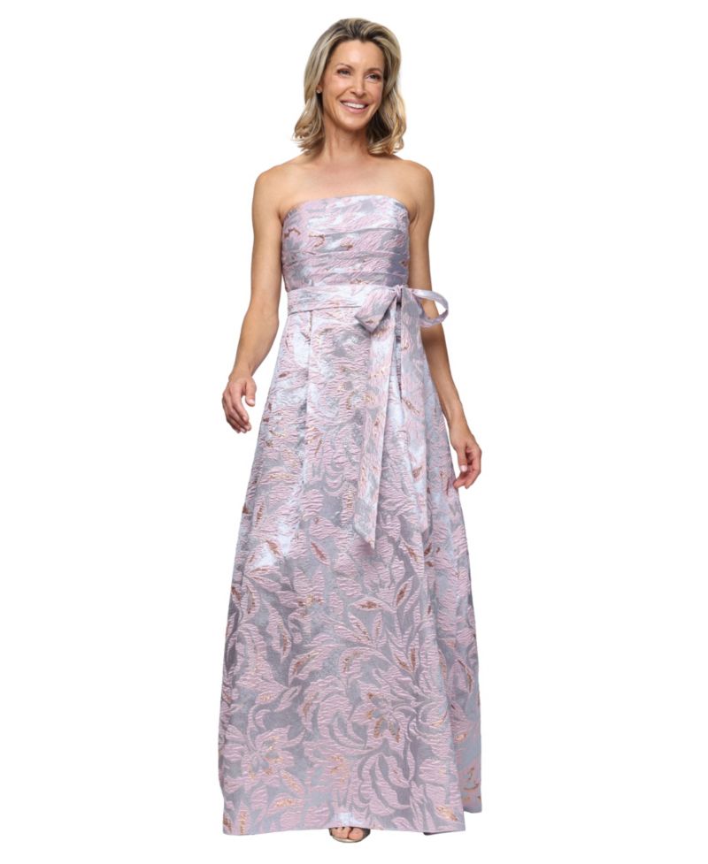 Women's Strapless Jacquard Gown
