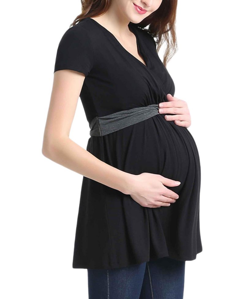 Maternity kimi + kai Nursing Colorblock Tunic Top