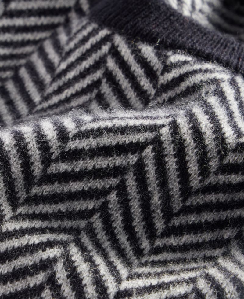 Men's Regular-Fit Herringbone 100% Cashmere Sweater