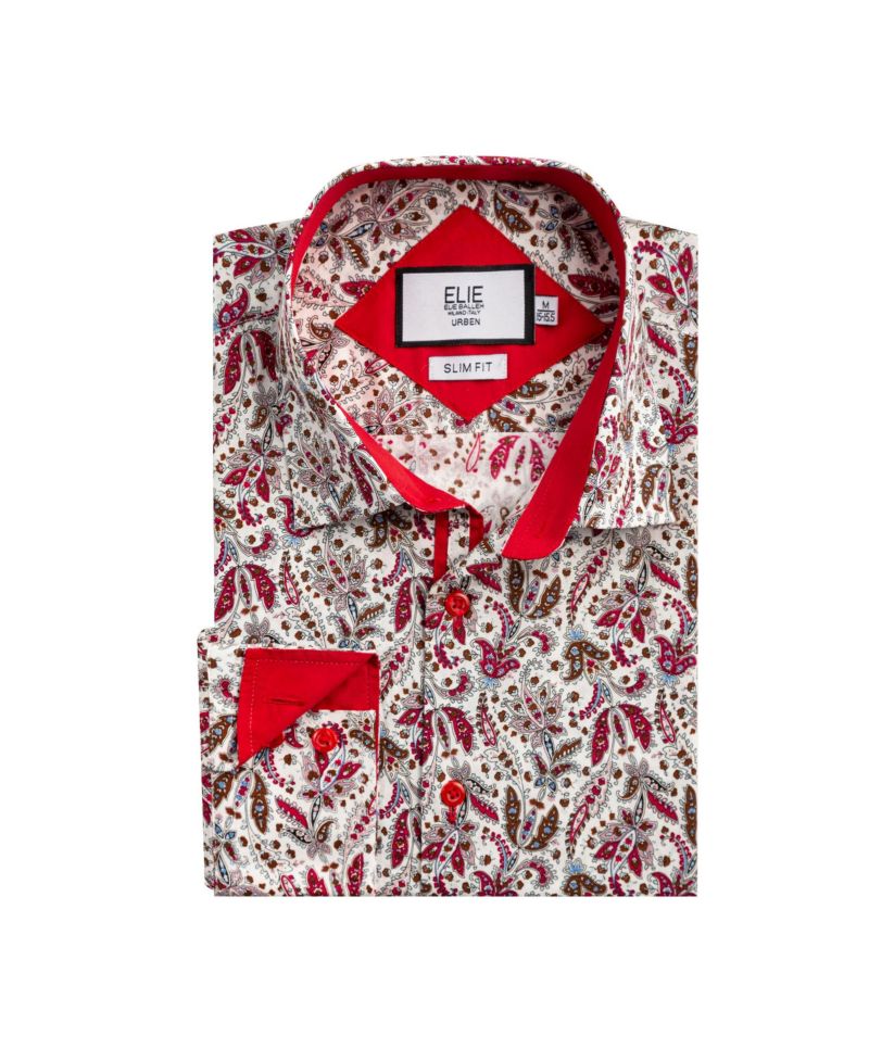 Big Boys Slim Fit Paisley Print Shirt