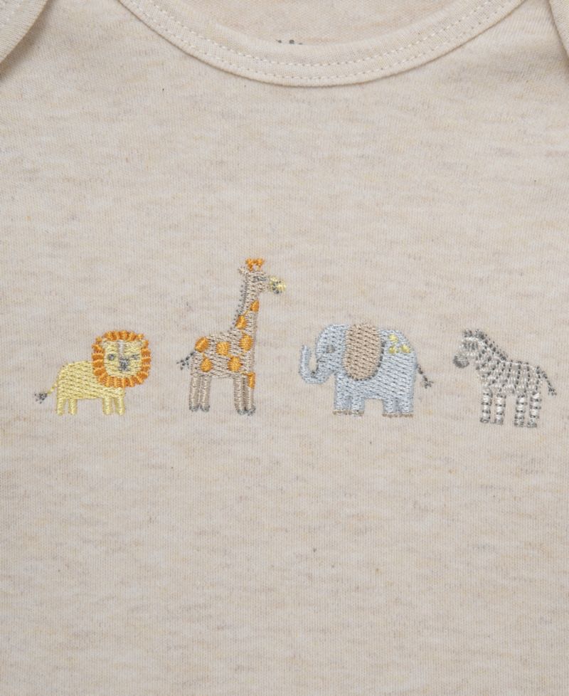 Baby Boys' Jungle Pals Long-Sleeve Top, Footed Pants and Hat, 3-Piece Set