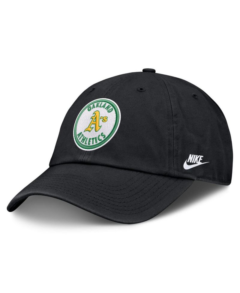 Men's Black Oakland Athletics Cooperstown Collection Club Adjustable Hat