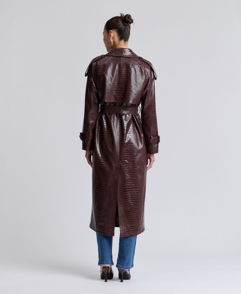 Women's Maxi Double-Breasted Trench Coat