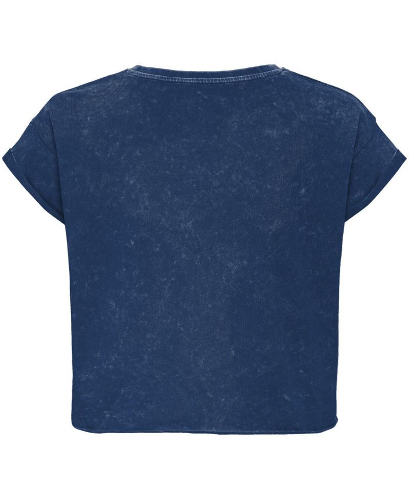 Men's and Women's Blue Orlando Magic Rock Roll Collection Gwen Premium Mineral Wash Cropped T-Shirt