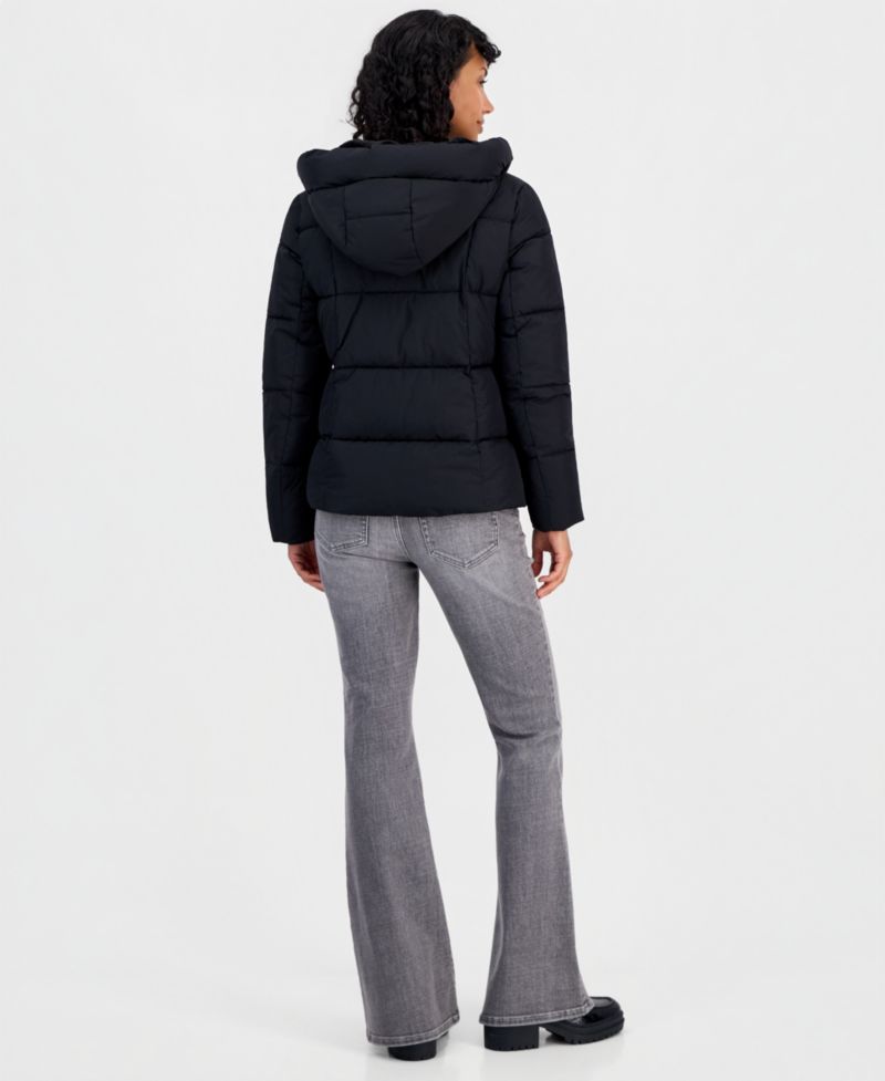 Michael Kors Women's Faux-Fur-Trim Hooded Puffer Coat
