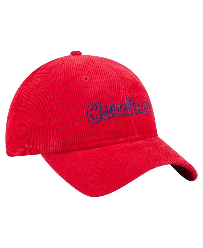 Women's Red St. Louis Cardinals Corduroy 9TWENTY Adjustable Hat