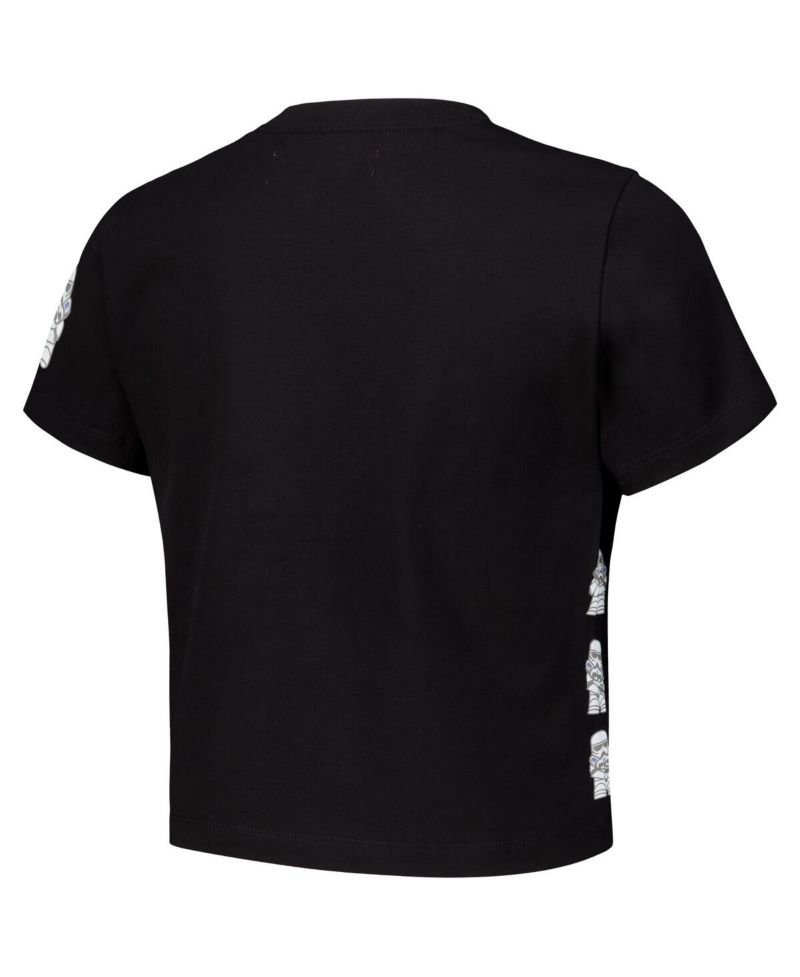 Women's Black Star Wars Babydoll Cropped T-Shirt