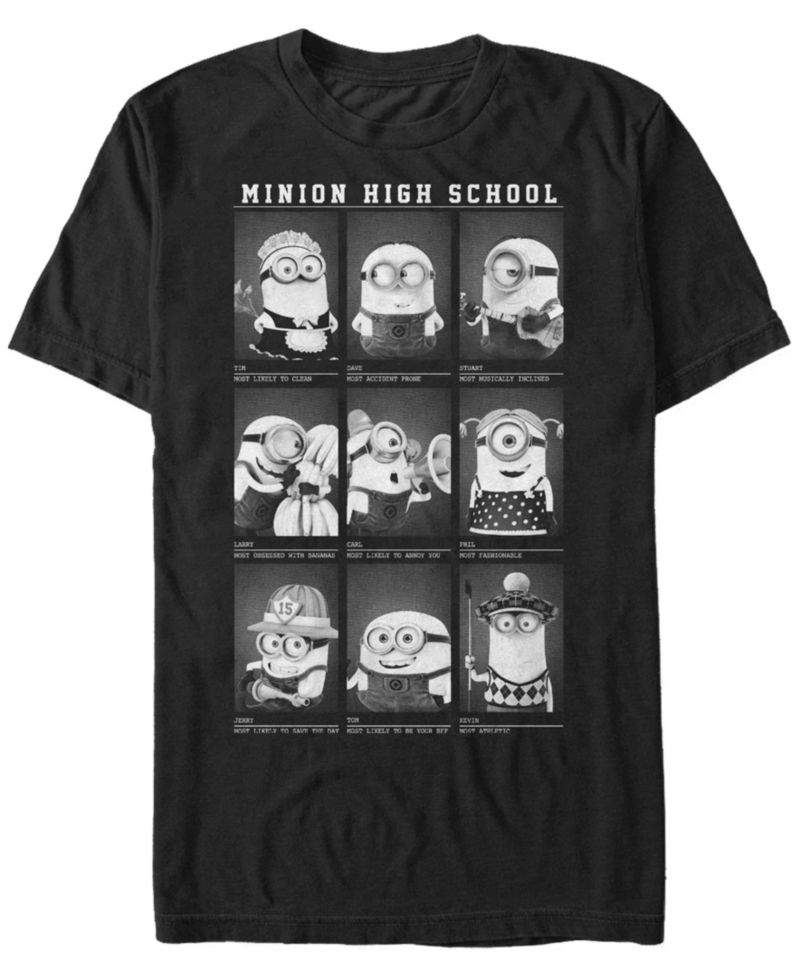 Minions Men's High School Photos Short Sleeve T-Shirt