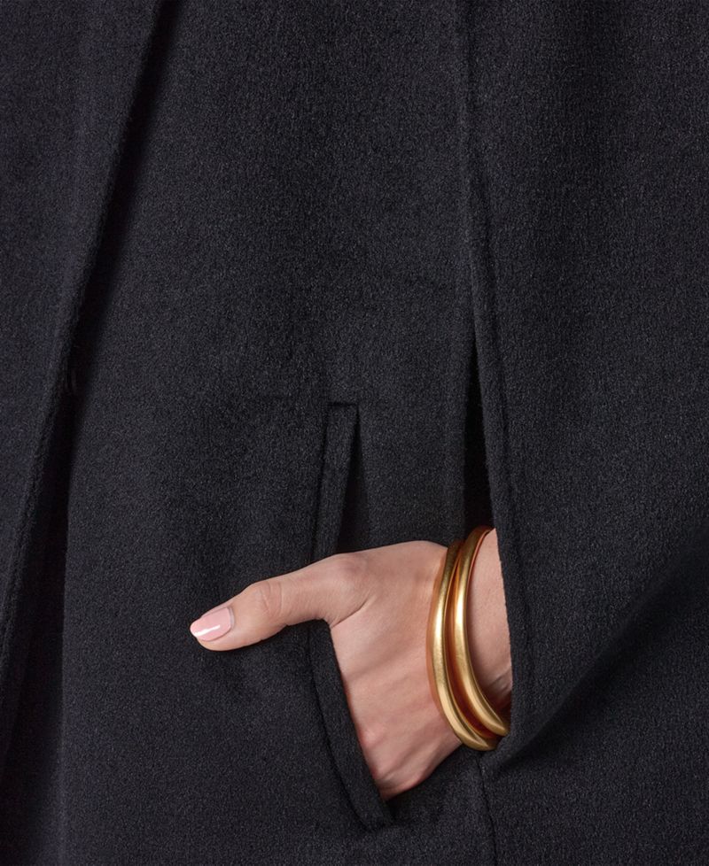 Women's Wool-Blend Maxi Cape Coat