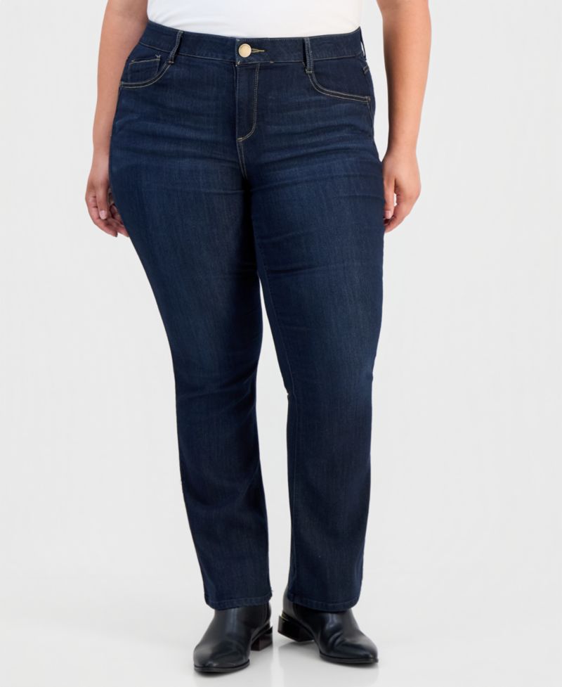 Trendy Plus Size AbSolution Itty Bitty Bootcut Jeans