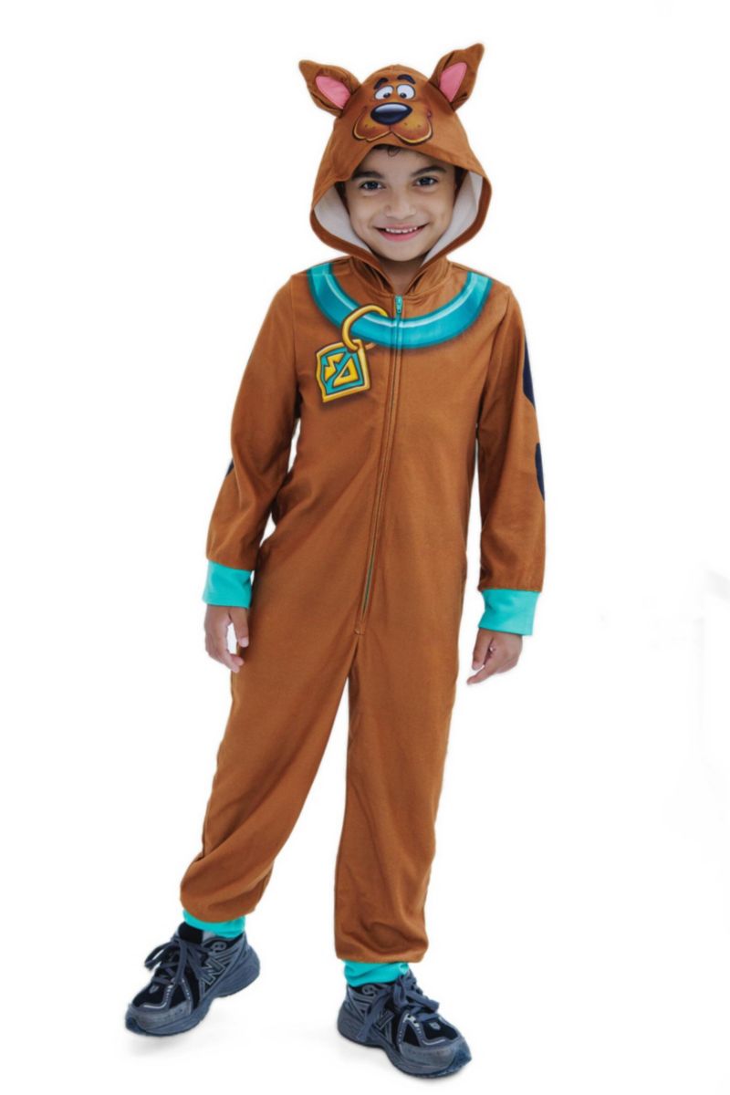 Boys' Cosplay Fleece Hooded One Piece Pajama