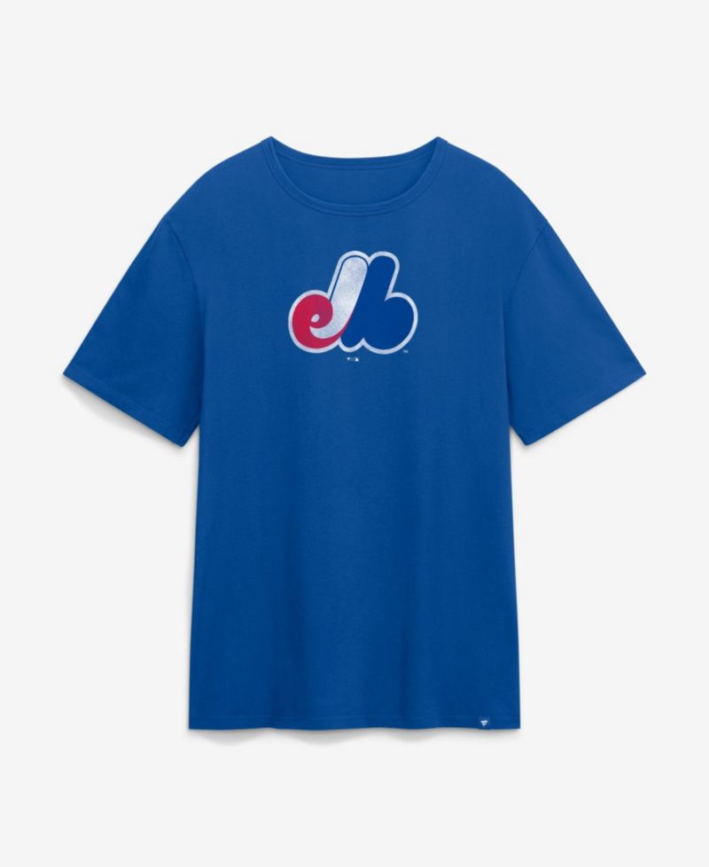 Men's Blue Montreal Expos Vintage Logo Legacy T-Shirt