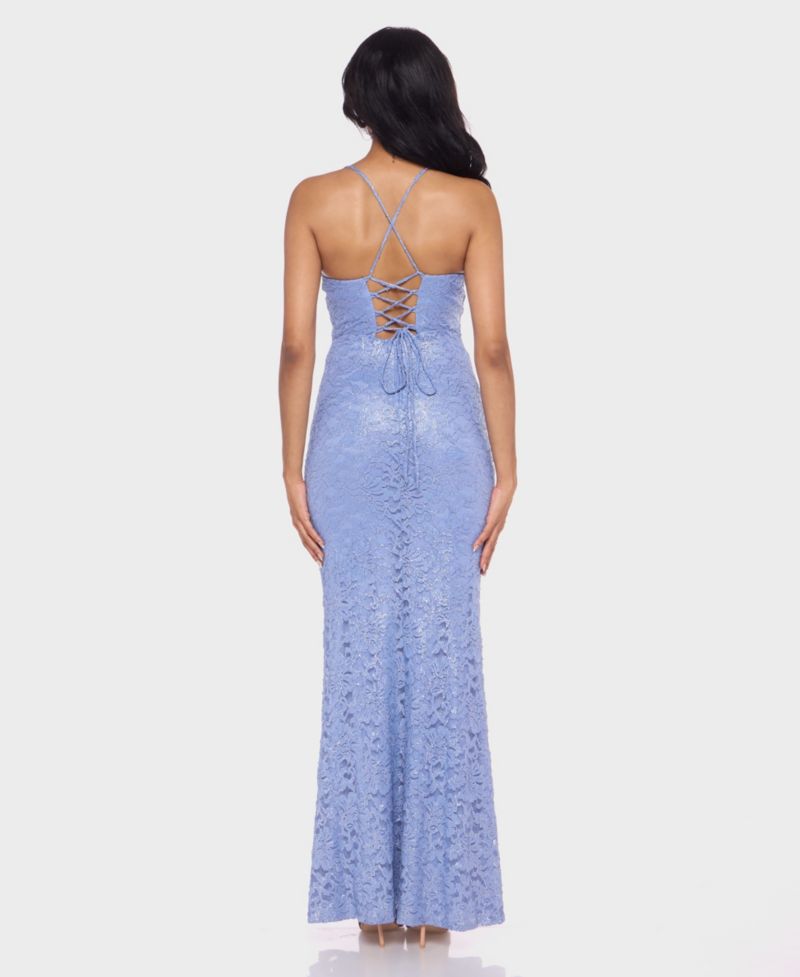 Juniors' Spaghetti Straps Sweetheart Neck Ball Gown