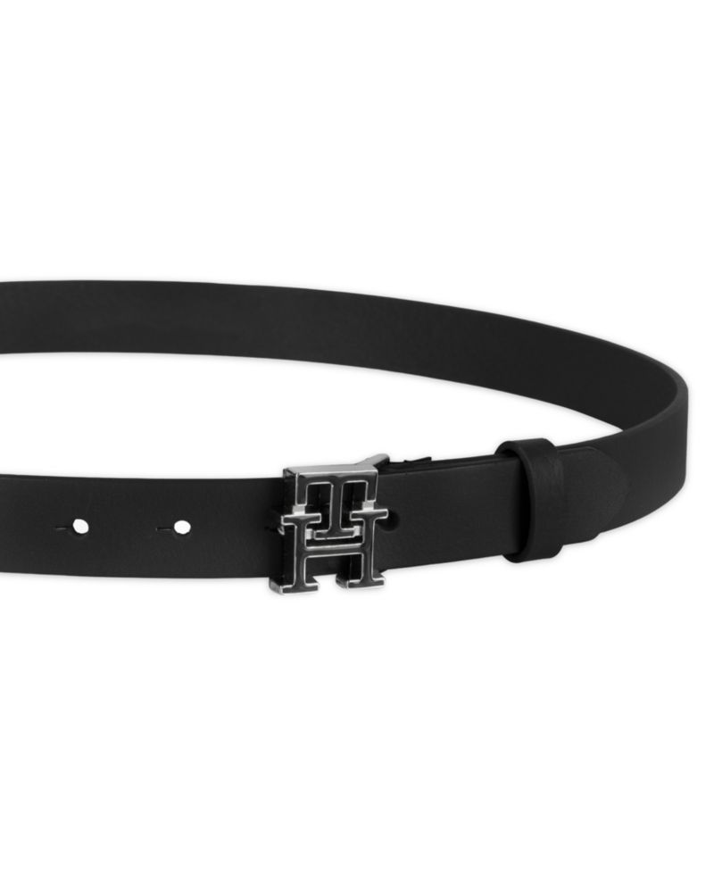 Women's Enamel Monogram Buckle Casual Leather Belt