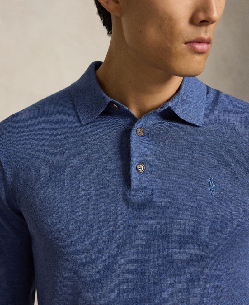 Men's Wool Polo-Collar Sweater