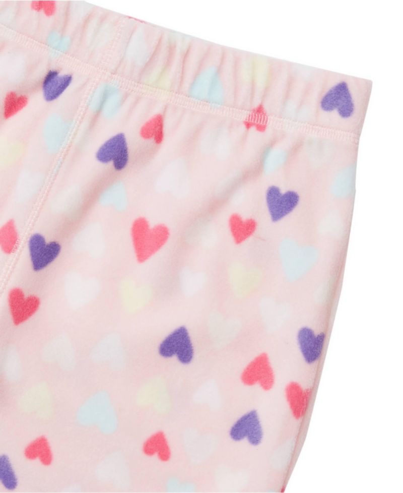 Big Girls Long Sleeve Pocket Fleece Pajama Set