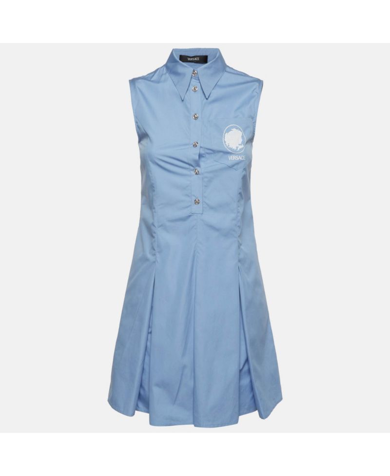 Women's Cotton Pleated Sleeveless Dress