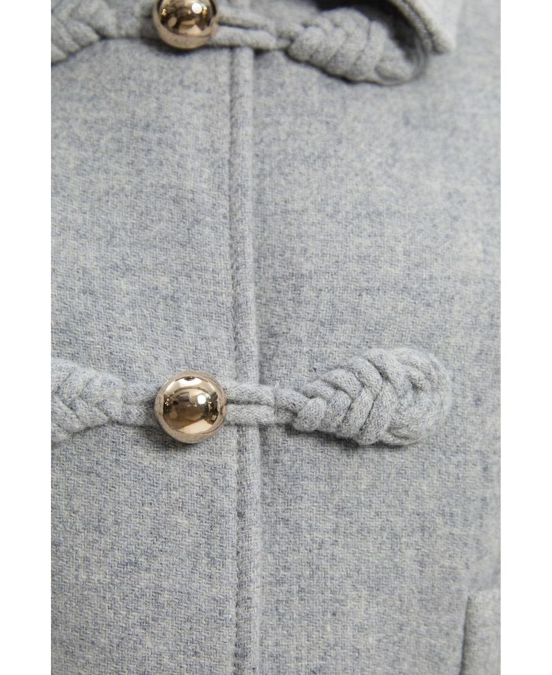 Women's Sculpted Midi Knot-Front Occasion Coat