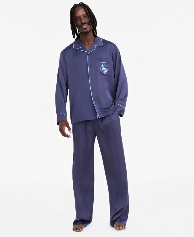 Men's Sorcerer's Apprentice Mickey Satin Pajama Set