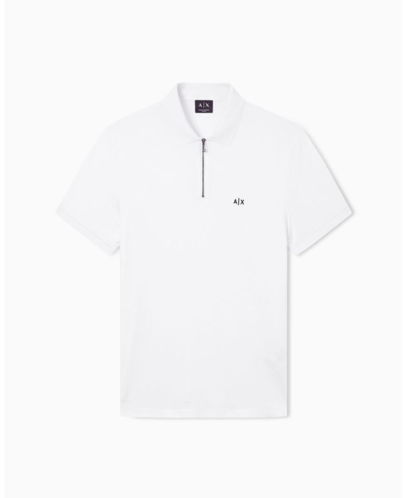 Men's Short Sleeve Zipper Polo Shirt