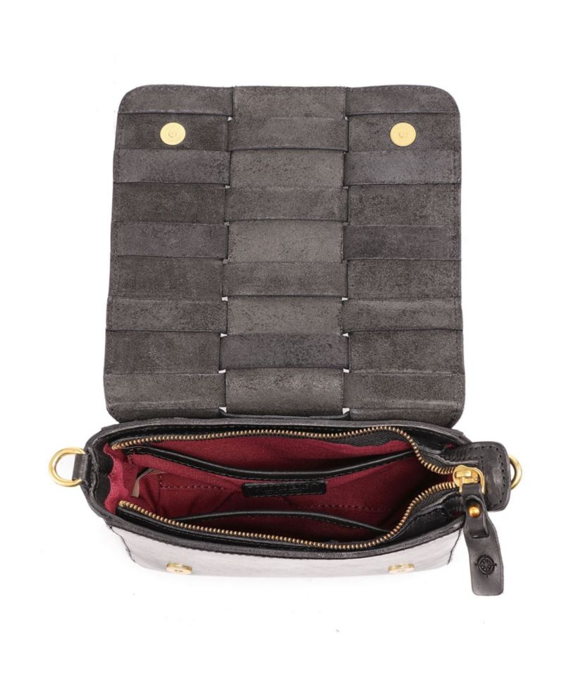 Lupine Mini Woven Leather Crossbody Bag