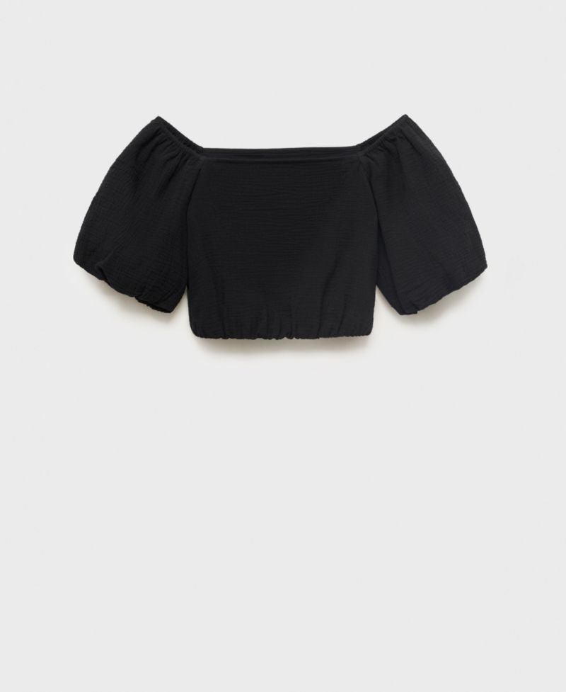 Women's Puff Sleeve Strapless Blouse