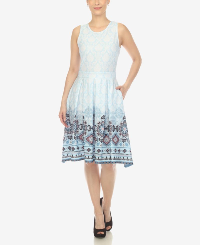 Women's Fit and Flare Knee Length Dress