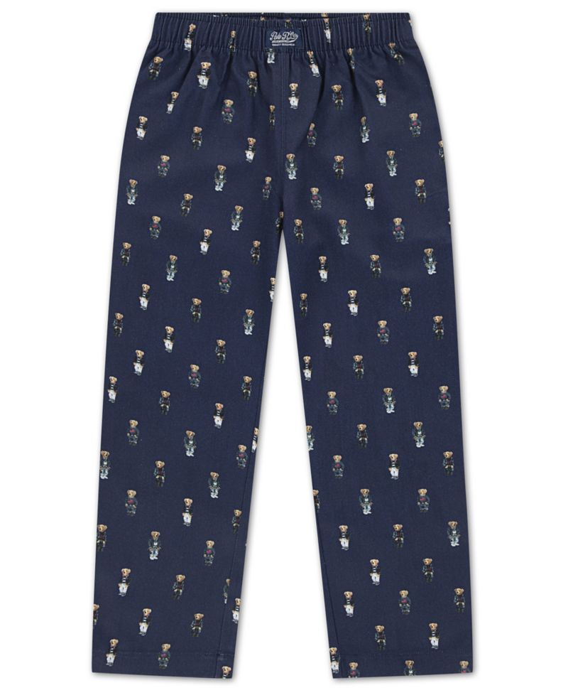 Boys' 4-7 Polo Bear Woven Pajama Pants