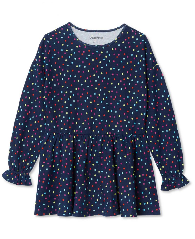 Girls Long Sleeve Ruffle Tunic Top