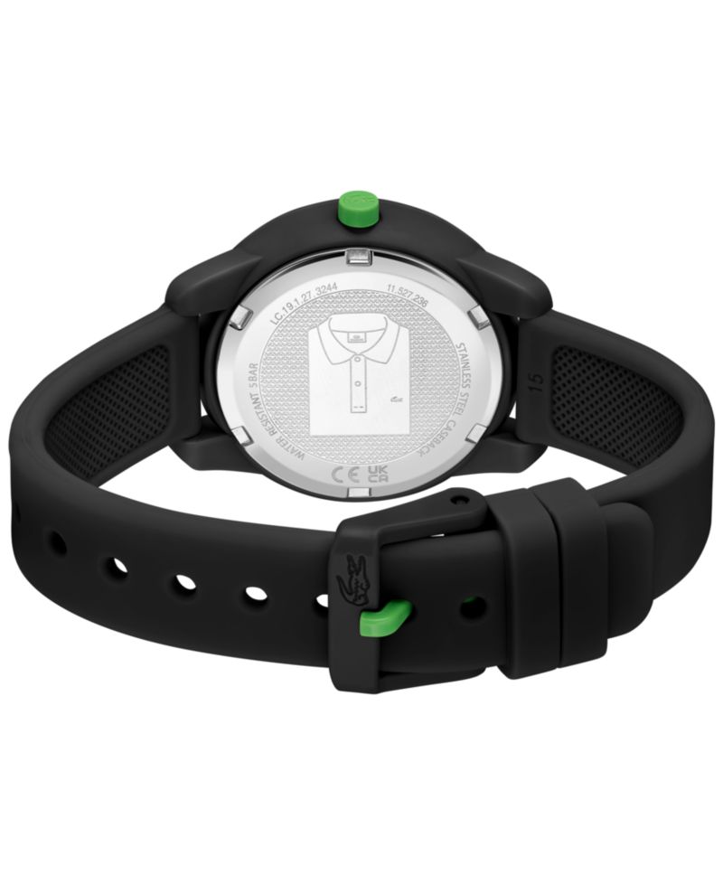Kids Mini Tennis Black Silicone Strap Watch 34.5mm