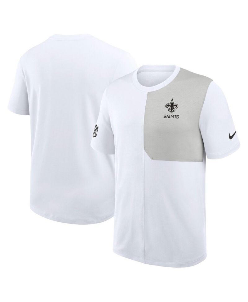 Men's White New Orleans Saints Sideline UV Performance Coach T-Shirt