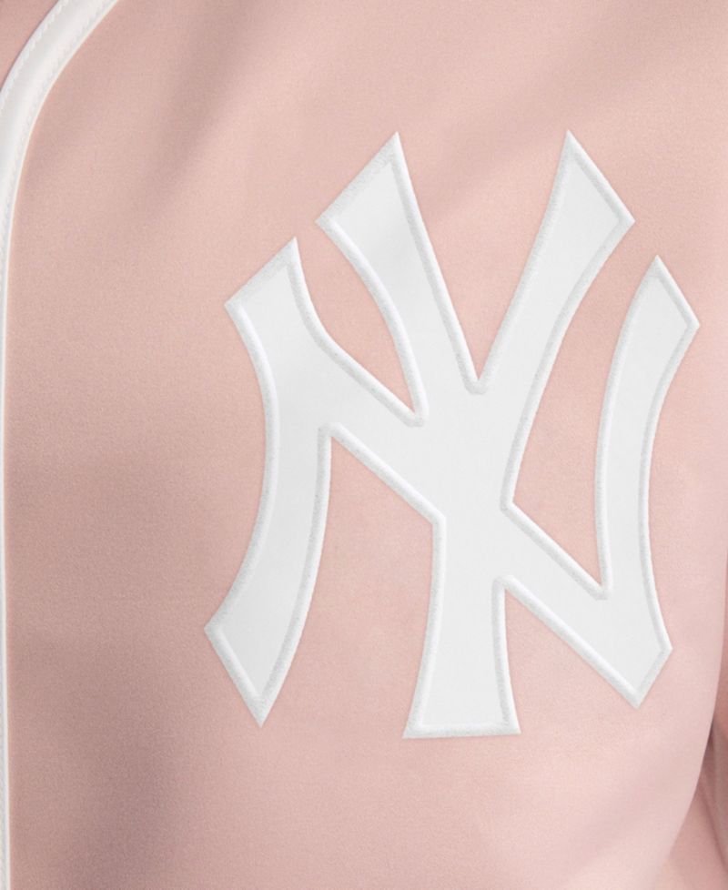 Women's New York Yankees Cropped Satin Baseball Top