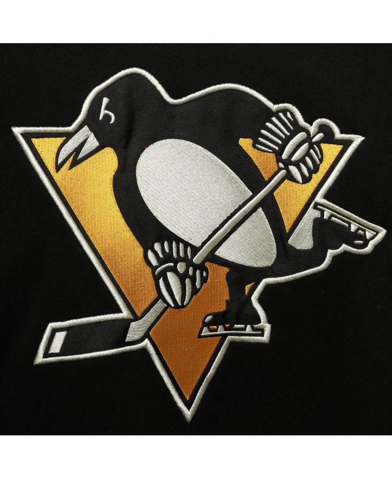 Men's Sidney Crosby Black Pittsburgh Penguins Player Name and Number Lacer Pullover Hoodie