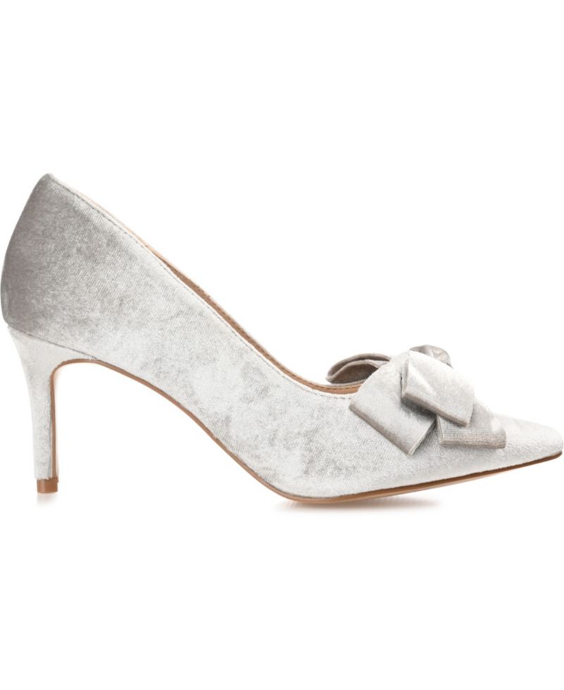 Women's Crystol Bow Pointed Toe Dress Pumps