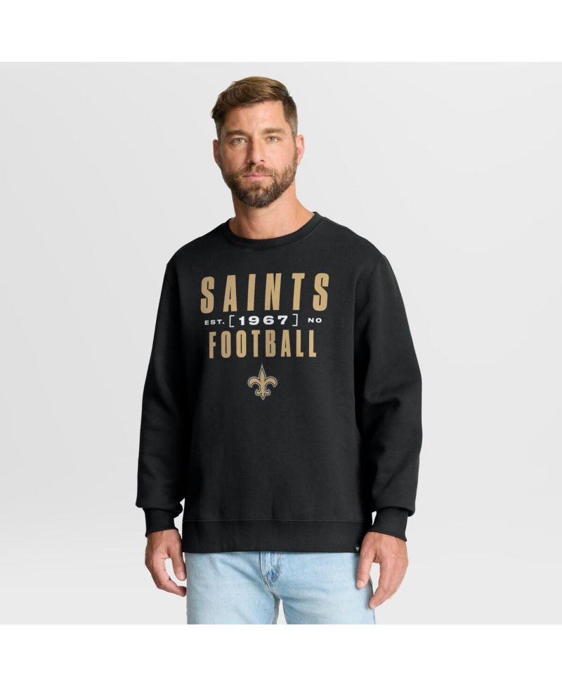 Men's Black New Orleans Saints Powerful Throw Legacy Pullover Sweatshirt