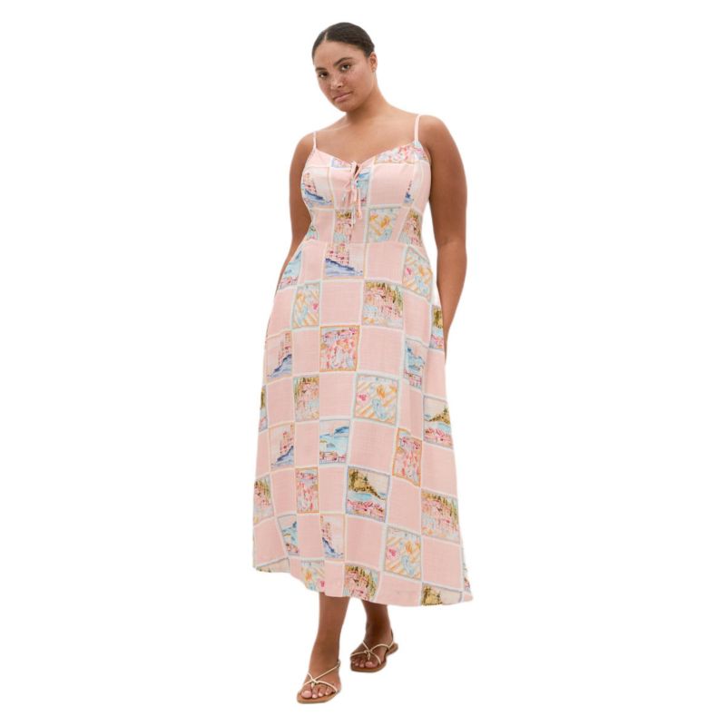 Women's Billie Postcard Print Maxi Dress