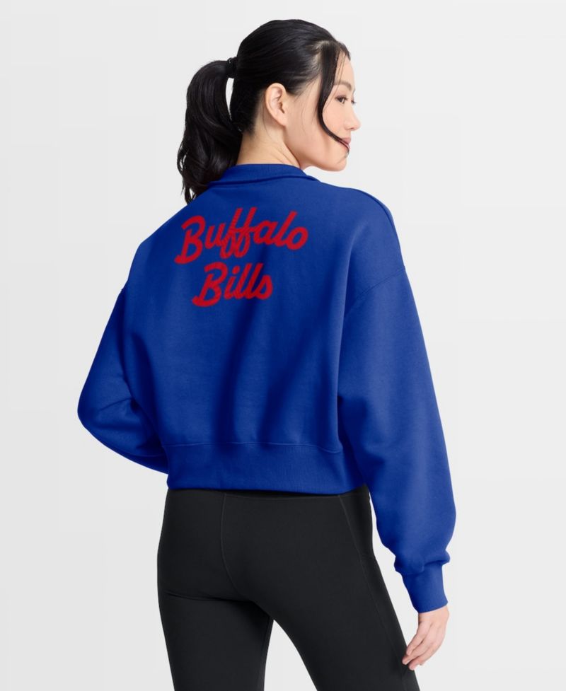 Women's Royal Buffalo Bills Phoenix Fleece Quarter-Zip Sweatshirt