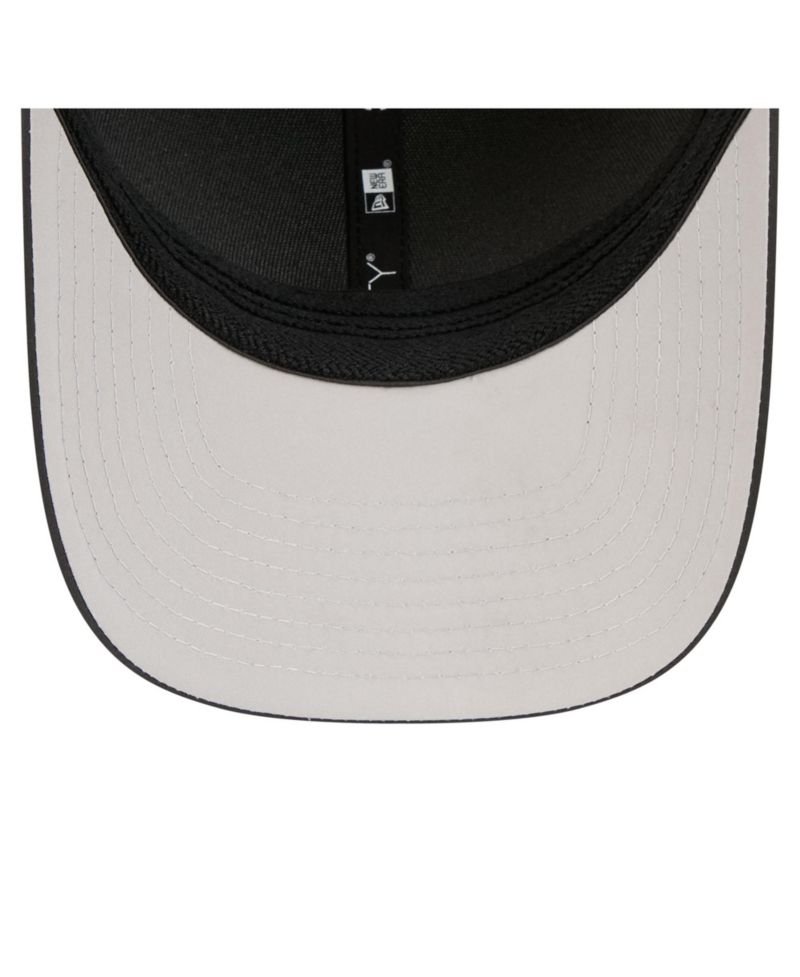 Men's Black Cleveland Guardians Metallic 39THIRTY M-Crown Flex Hat