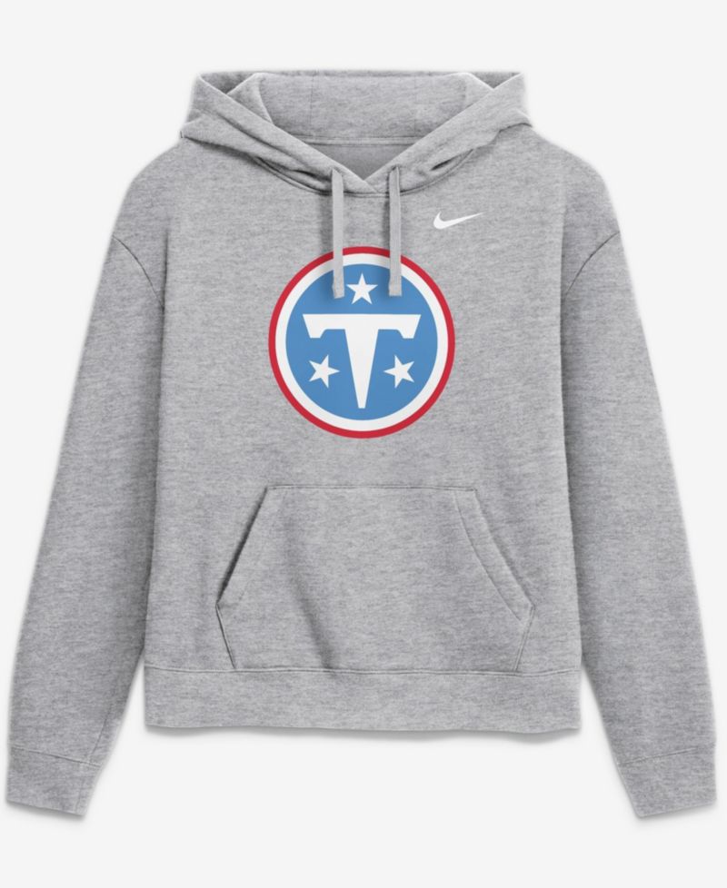 Women's Heather Gray Tennessee Titans Primetime Club Hoodie