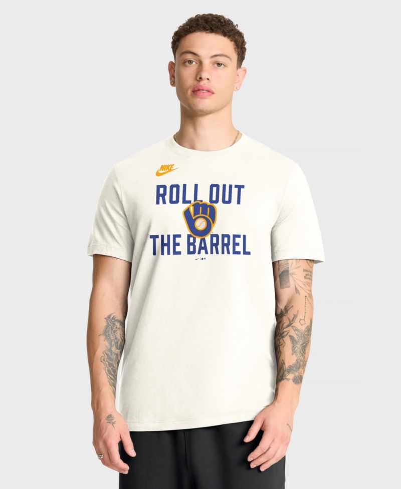Men's Cream Milwaukee Brewers Cooperstown Collection ‘70s Inspired T-Shirt
