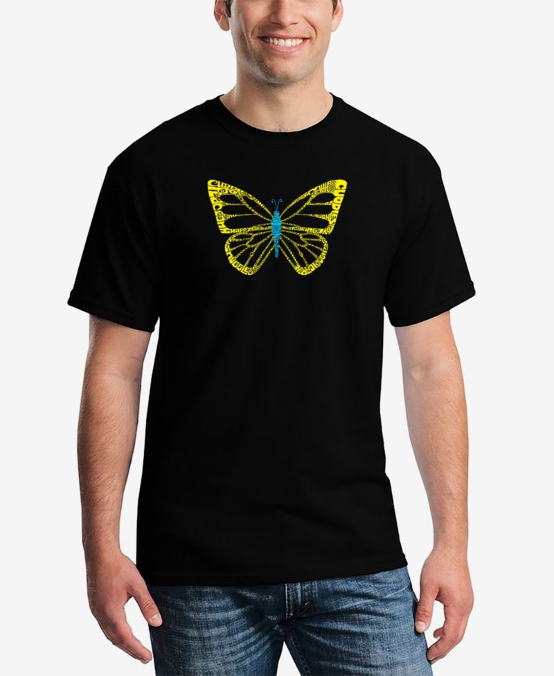 Men's Butterfly Word Art Short Sleeve T-shirt
