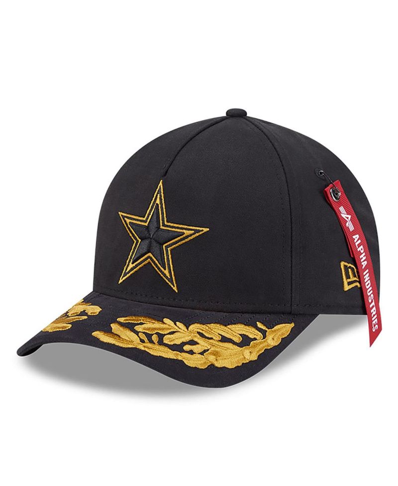 x Alpha Men's Industries Black Dallas Cowboys A-Frame 9FORTY Adjustable Hat