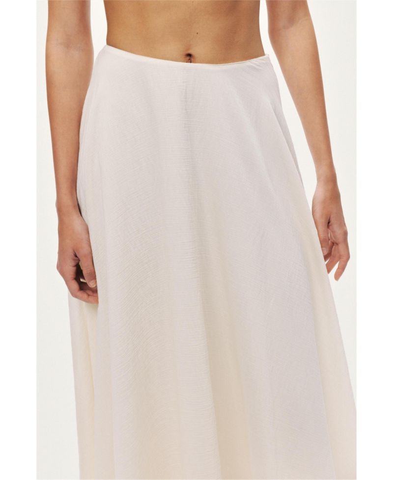 Women's Flowy High-Waisted Midi Skirt