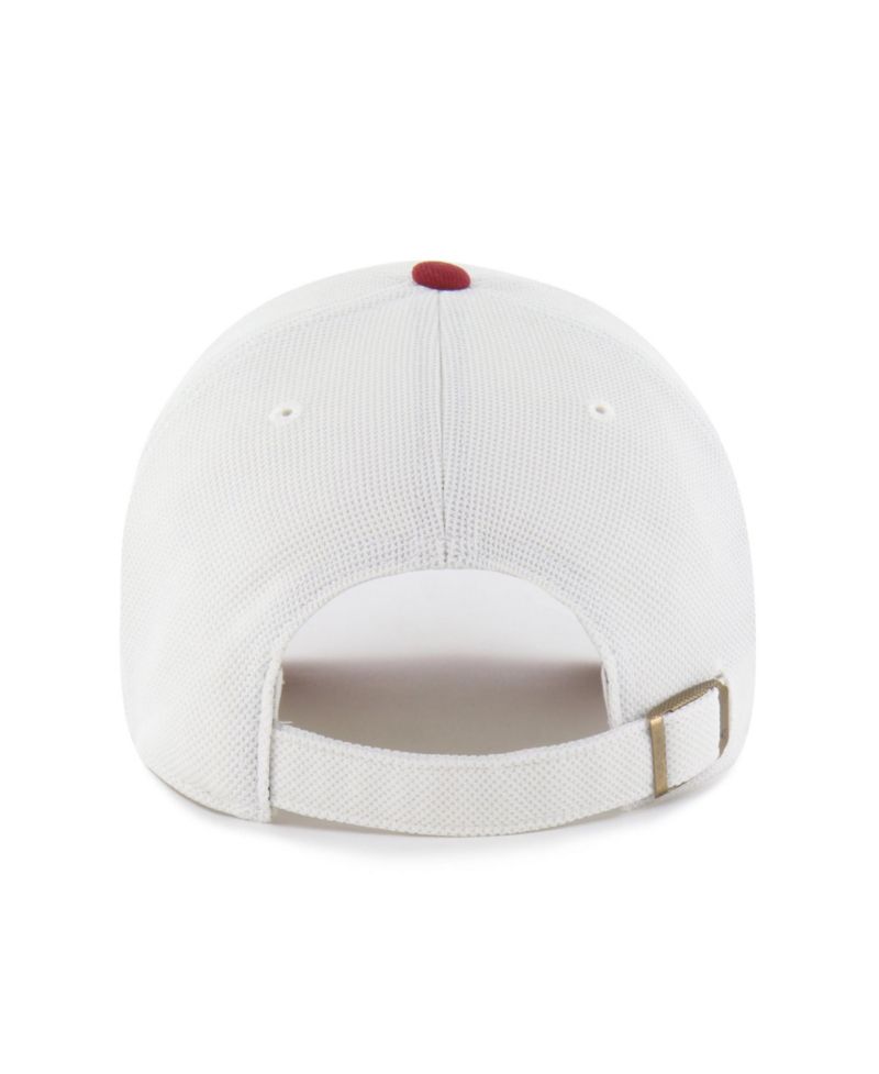 Men's and Women's '47 White/Crimson Indiana Hoosiers Pique Patch Clean Up Adjustable Hat