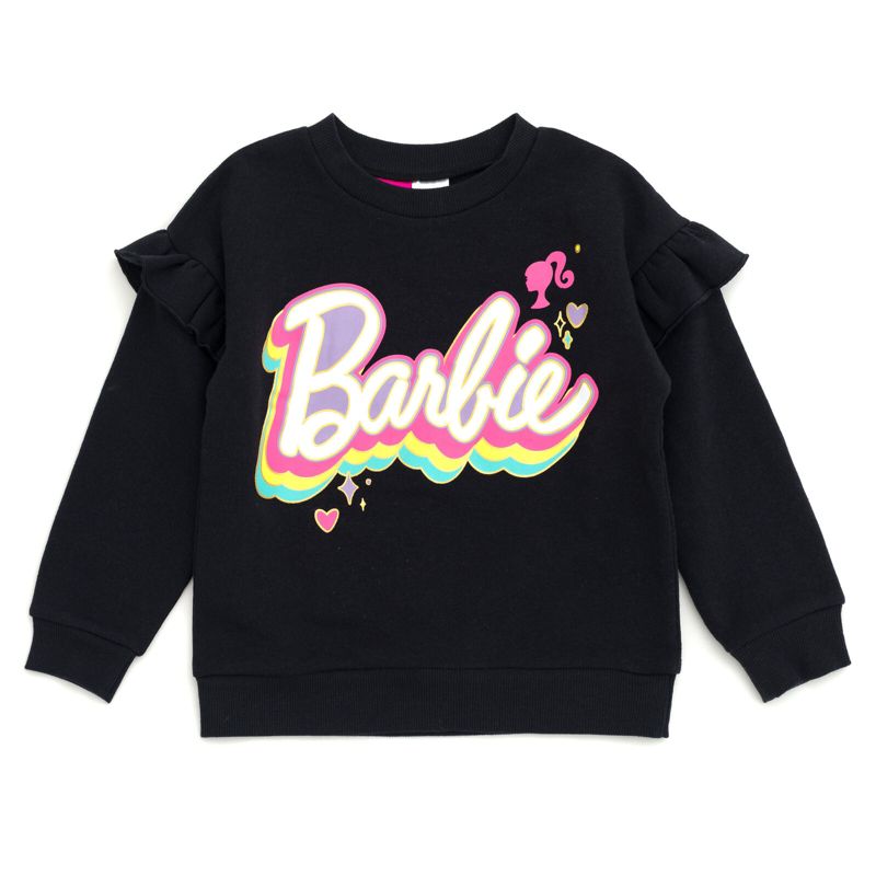 Girls(6-12) Fleece Sweatshirt and Jogger Pants Outfit Set
