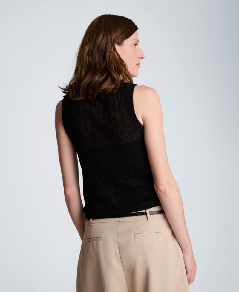 Women's Sheer Variegated Rib Vest